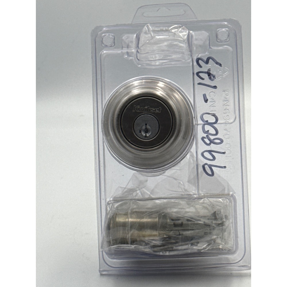 Kwikset Single Cylinder Deadbolt Satin Nickel 99800-123 P/N 69670-001 no box